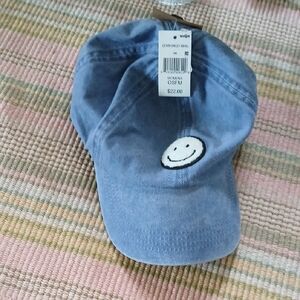 Blue Smiley Face Cap